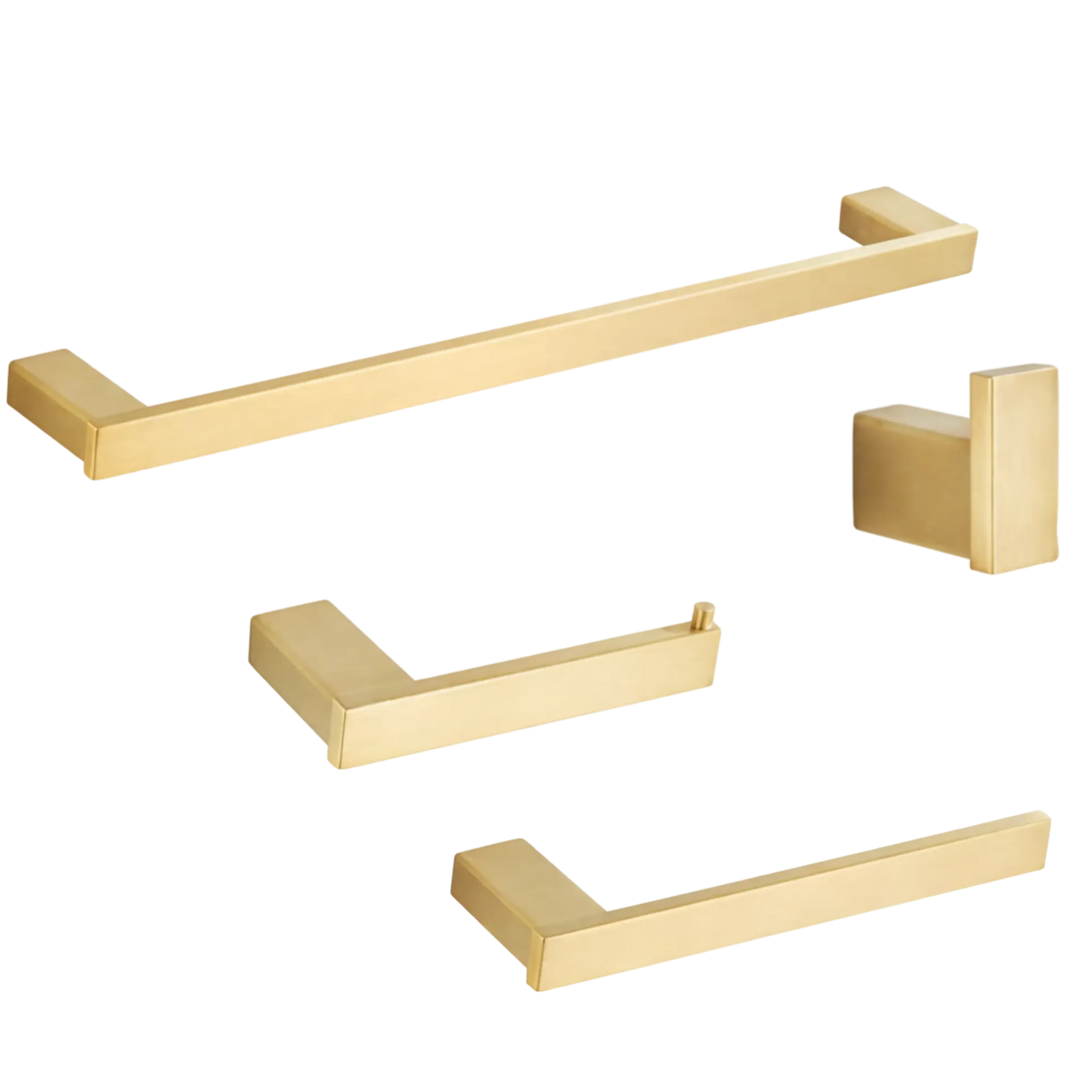 [RIV-700D] SET DE ACCESORIOS APOLO 4 PZAS DORADO MATE RIVER