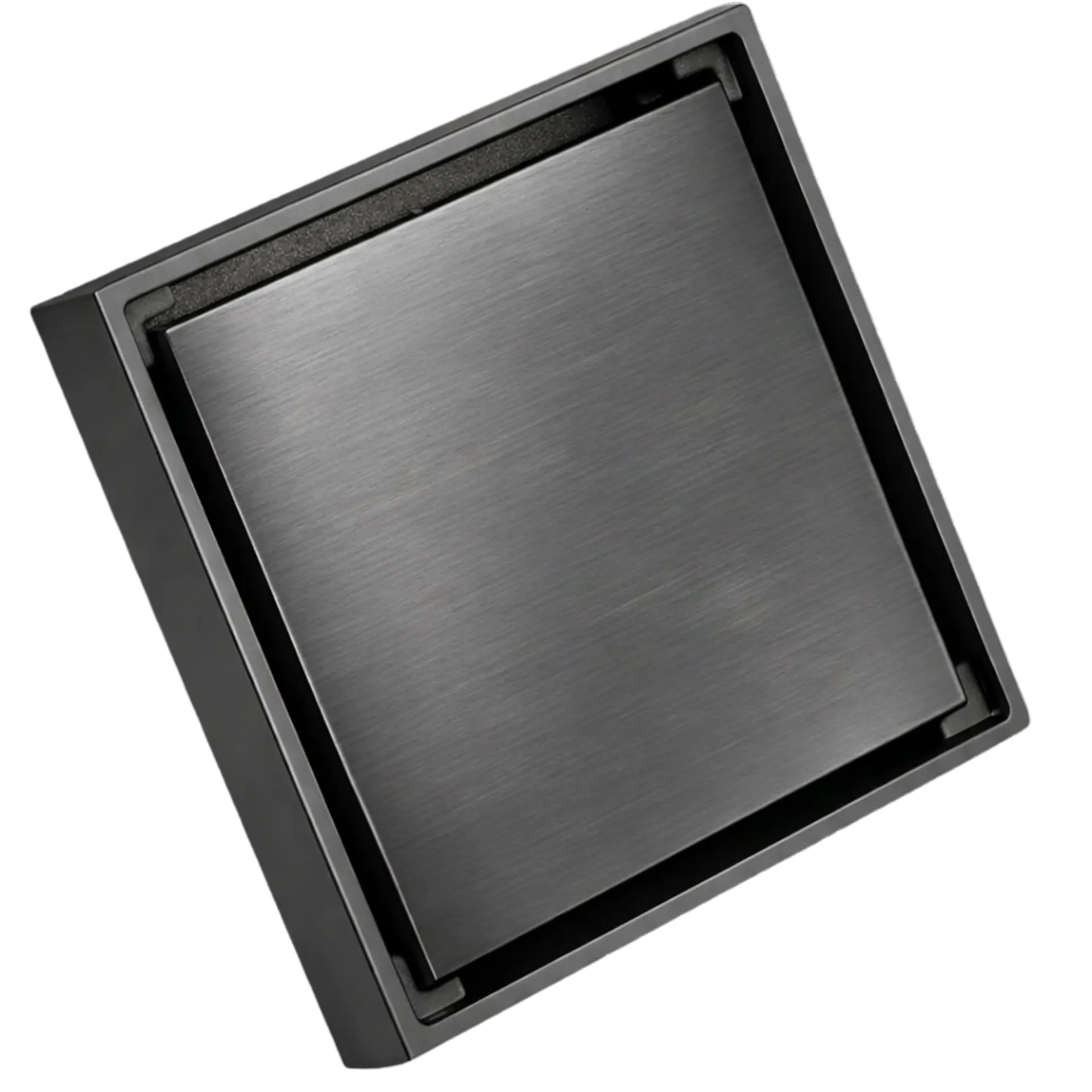 REJILLA DOBLE VISTA 10X10CM GUN METAL RIVER