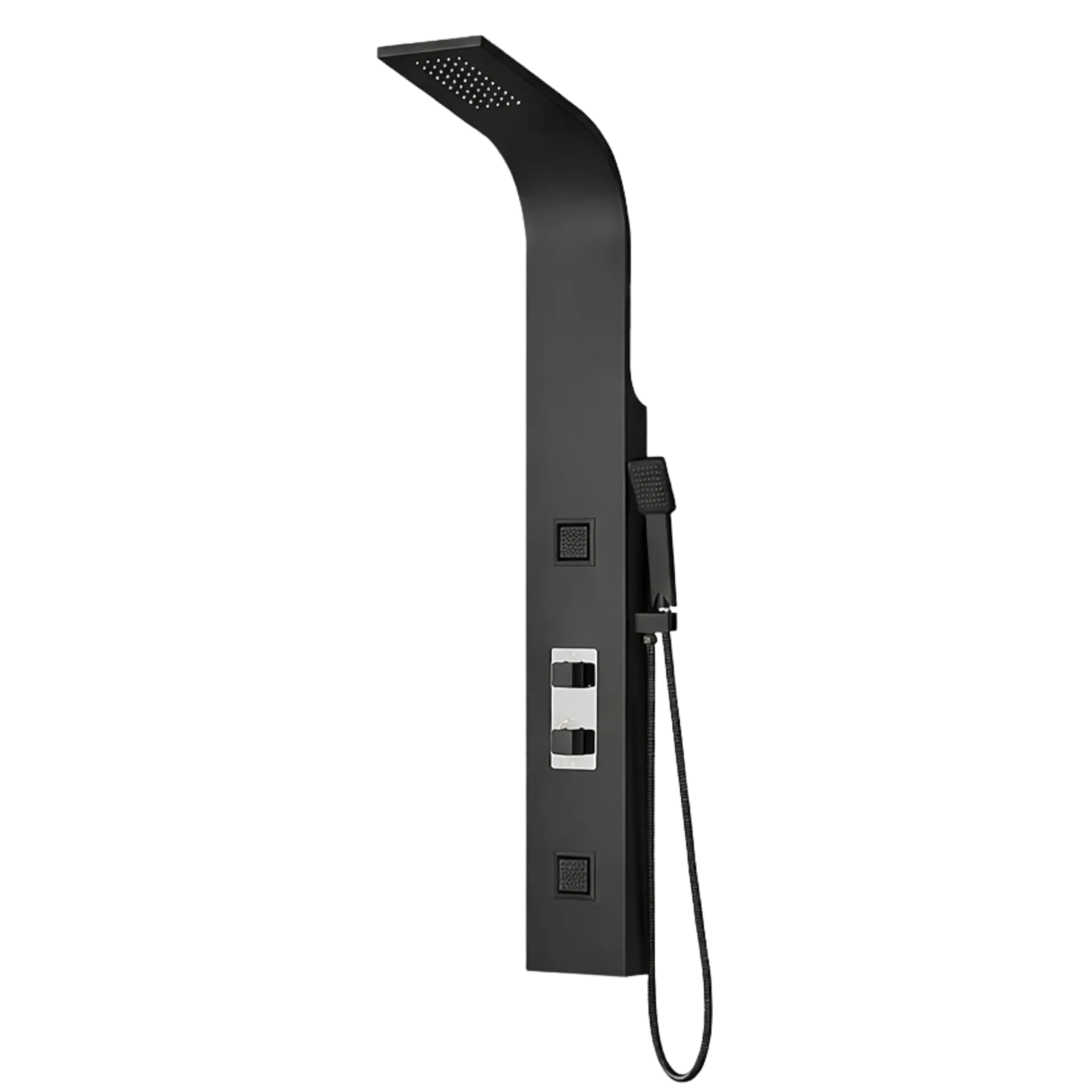 PANEL DE DUCHA NEGRO MATE RIVER