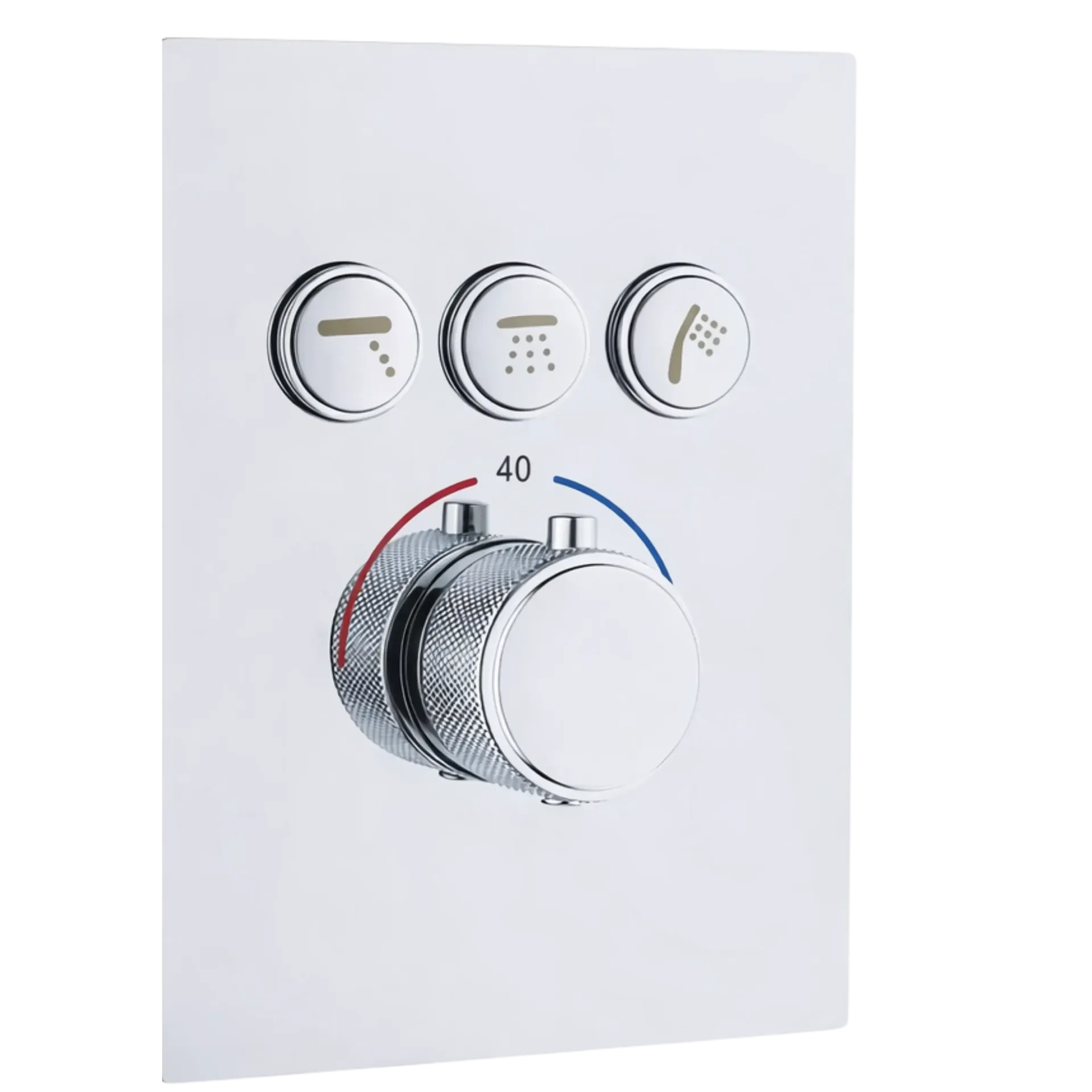 [RIV-350C] MONOMANDO DE DUCHA TERMOSTATICO 3 FUNCIONES CROMADO RIVER