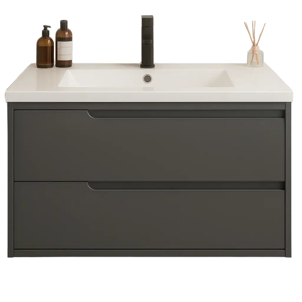 [RIV-MUE/8118-80G] MUEBLE DE BAÑO DUBLIN 80CM GRIS RIVER