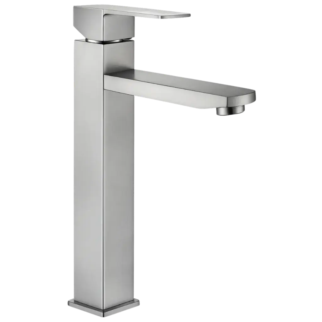 GRIFERIA DE LAVAMANOS ALTA APOLO SATINADO RIVER