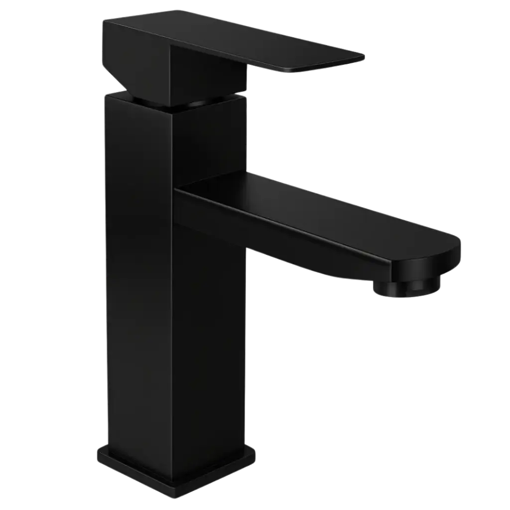 [RIV-400N] GRIFERIA DE LAVAMANOS BAJA APOLO NEGRO MATE RIVER