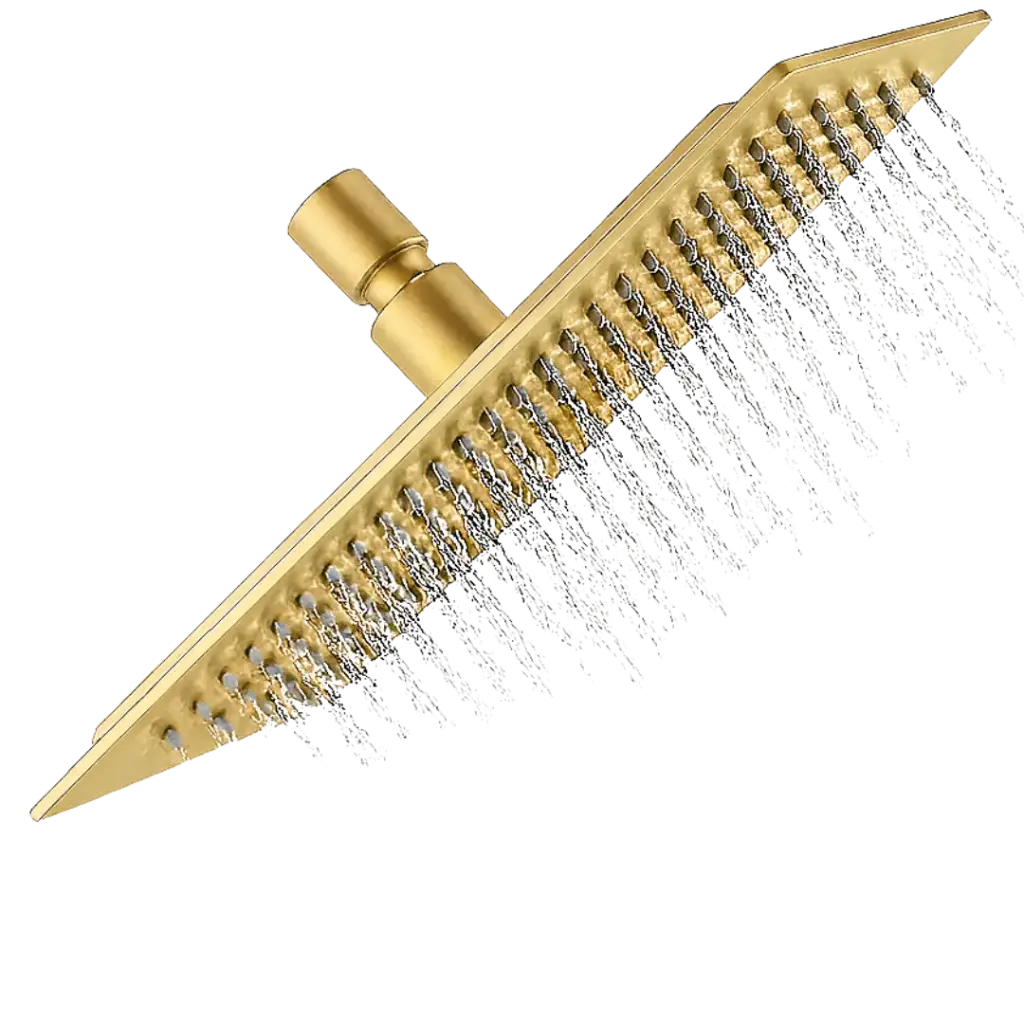 [RIV-012D] DUCHA REGADERA CUADRADA APOLO 30CM DORADO RIVER
