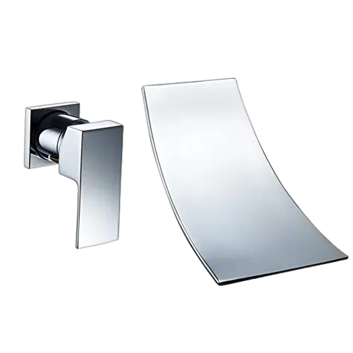 GRIFERIA DE LAVAMANOS DE PARED CASCADA CROMADO RIVER