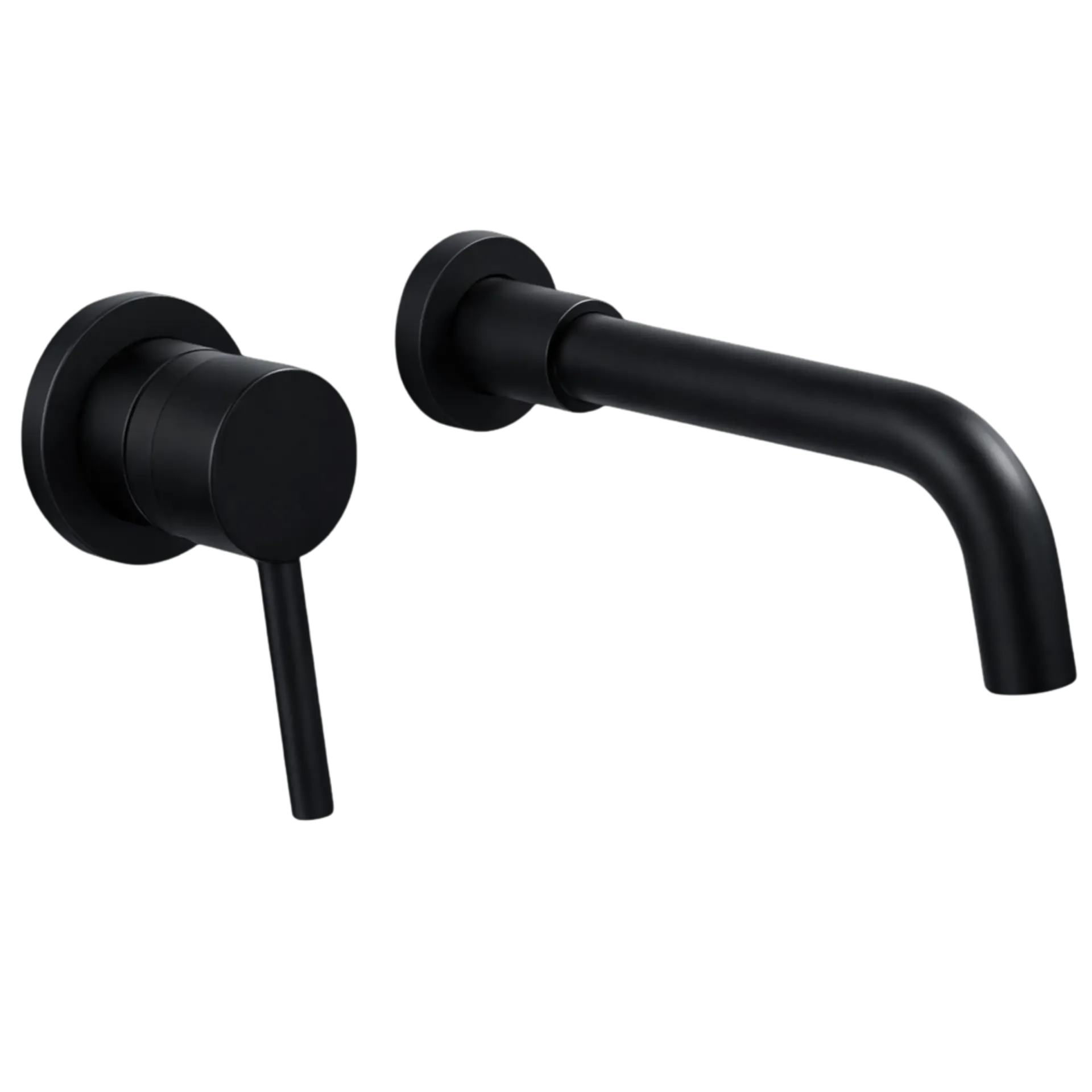 GRIFERIA DE LAVAMANOS DE PARED GOLA NEGRO MATE RIVER