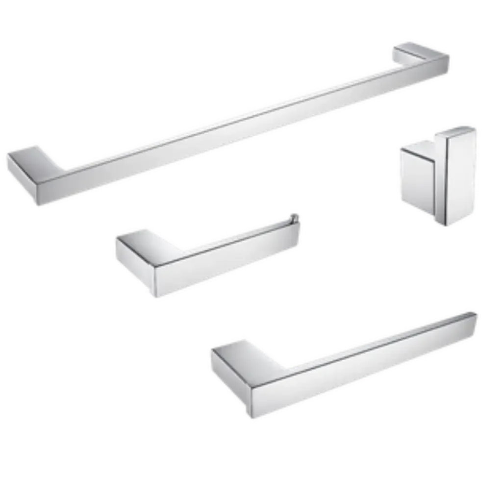 [RIV-700C] SET DE ACCESORIOS APOLO 4 PZAS CROMADO RIVER