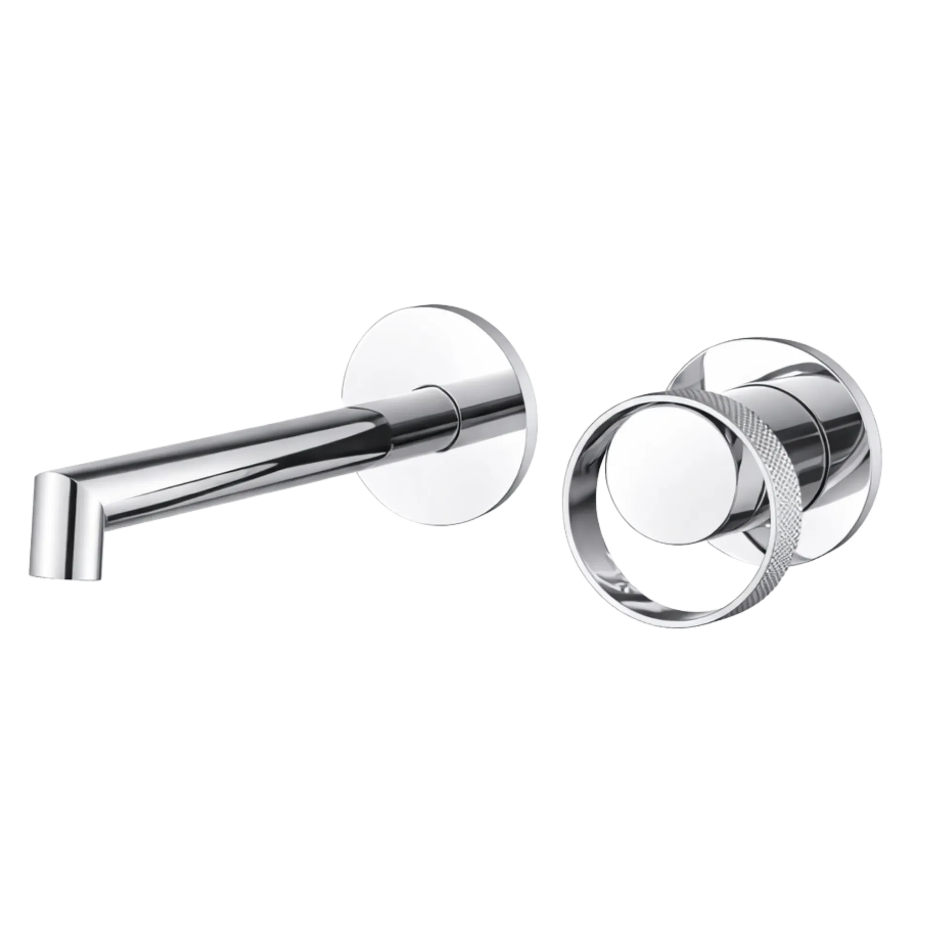 GRIFERIA DE LAVAMANOS DE PARED GIRO CROMADO RIVER