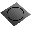 REJILLA DECORATIVA 10X10CM NEGRO MATE RIVER