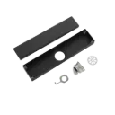 REJILLA DOBLE VISTA 30X7CM NEGRO MATE RIVER