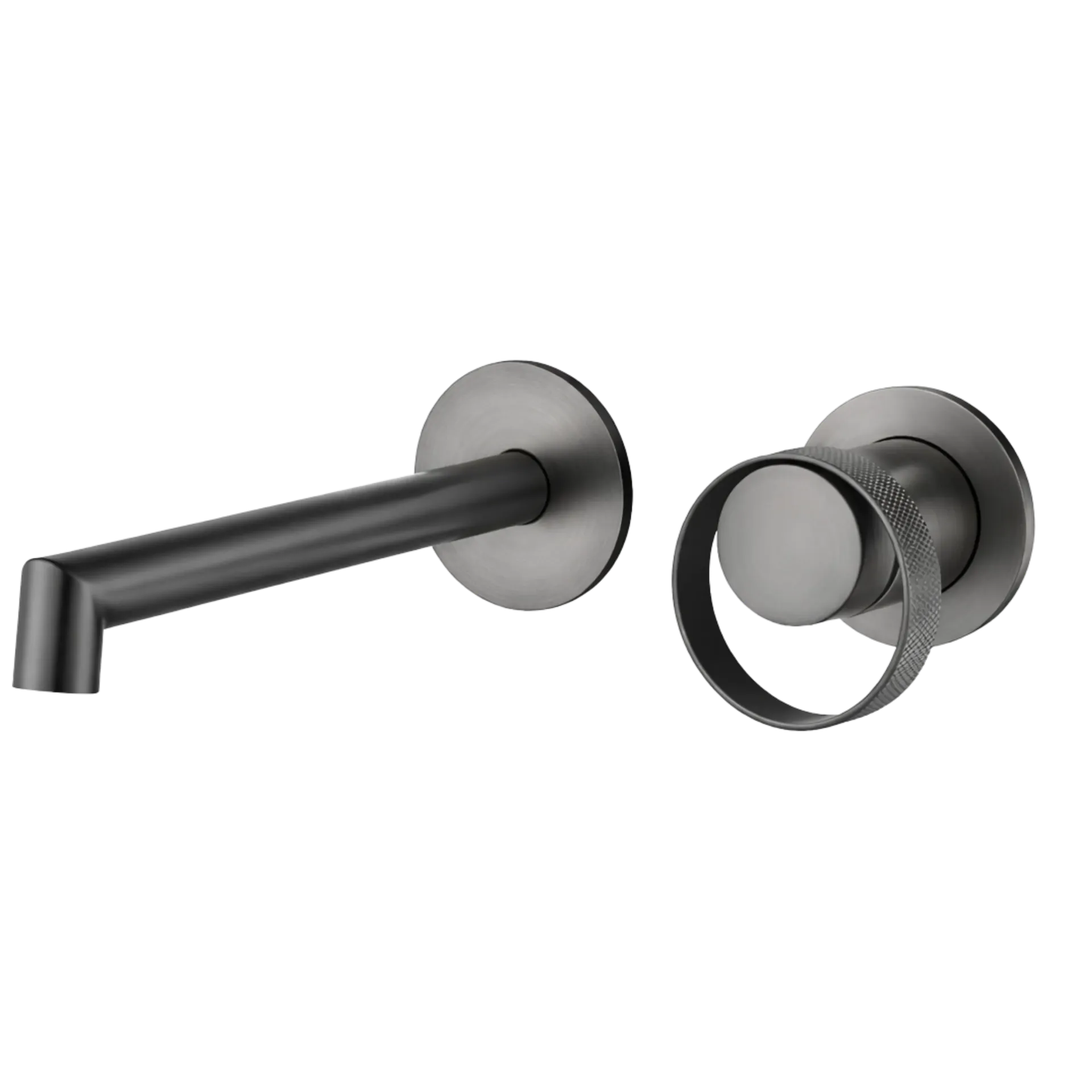 [RIV-461GM] GRIFERIA DE LAVAMANOS DE PARED GIRO GUN METAL RIVER