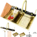 FREGADERO MULTIFUNCIONAL 75CM DORADO MATE RIVER